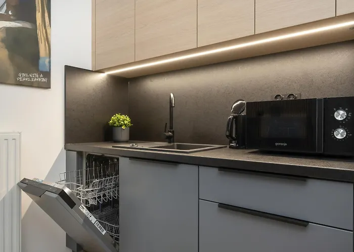 Apartmán Gwiazdzista Elegant For 6 Guests With Balcony & Parking By Renters